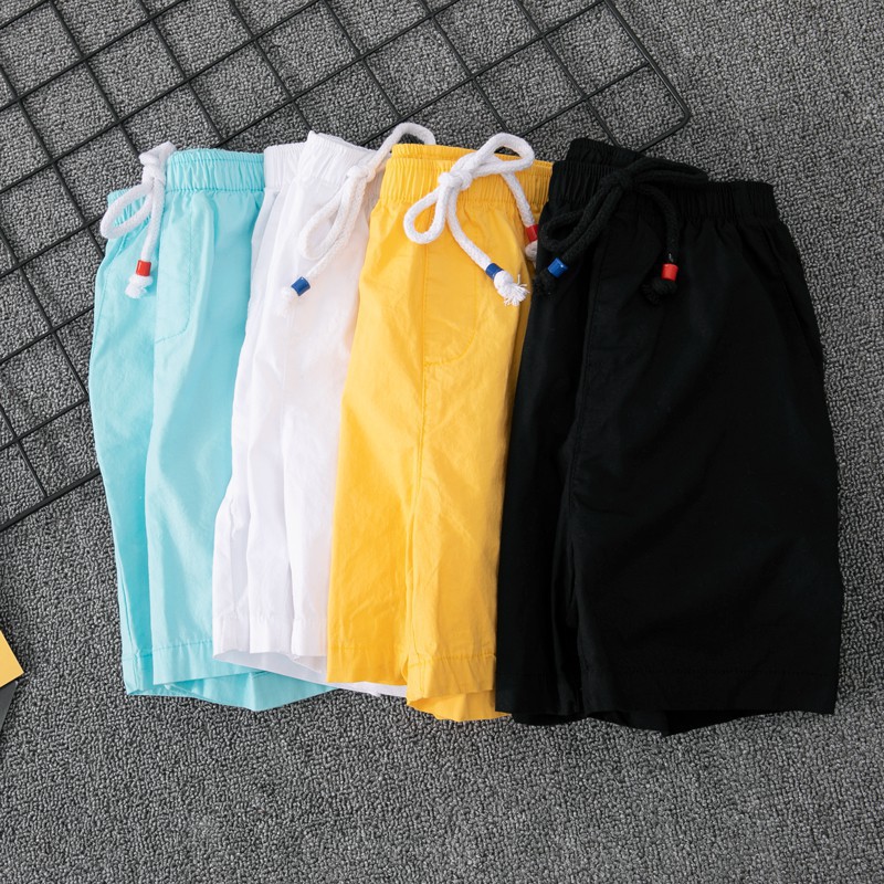Quần Short cotton Màu Trắng Thời Trang Mùa Hè Phong Cách Hàn Quốc Cho Bé Trai