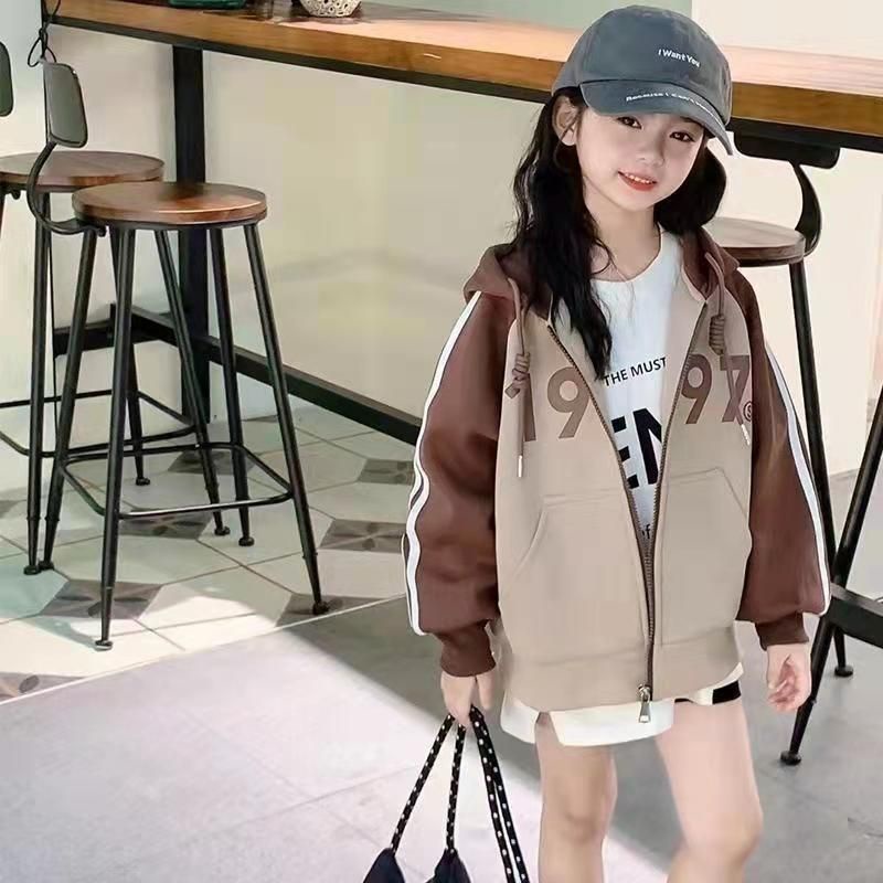 Áo Khoác Cardigan Mỏng Có Mũ Trùm Thời Trang Thu Đông Hàn Quốc 2022 Cho Bé Gái