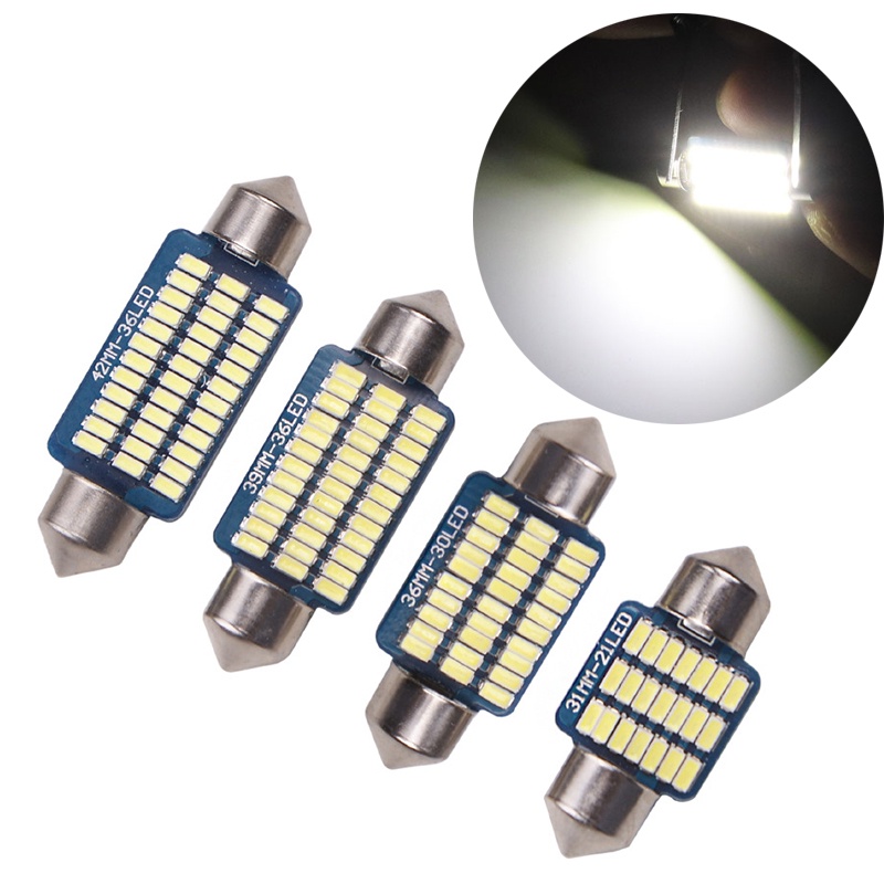 1 Đèn LED Canbus Festoon 31mm 36mm 39mm 42mm Ánh Sáng Trắng C10W Cho Xe Hơi