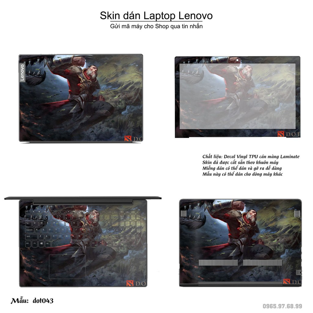 Skin dán Laptop Lenovo in hình Dota 2 _nhiều mẫu 7 (inbox mã máy cho Shop)