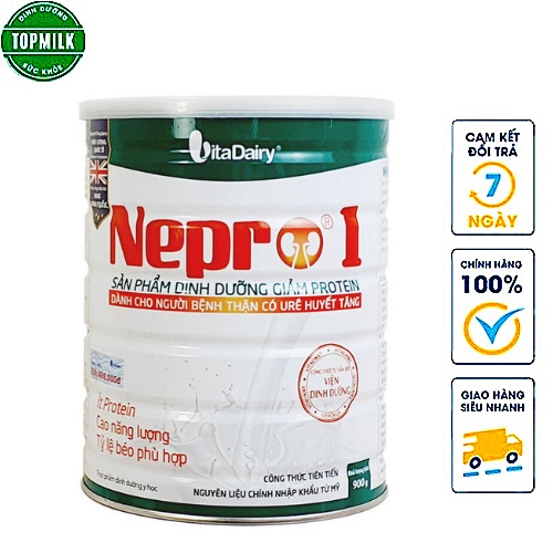 Sữa Nepro 1 dành cho người bệnh thận có URÊ huyết tăng - Hộp 900g