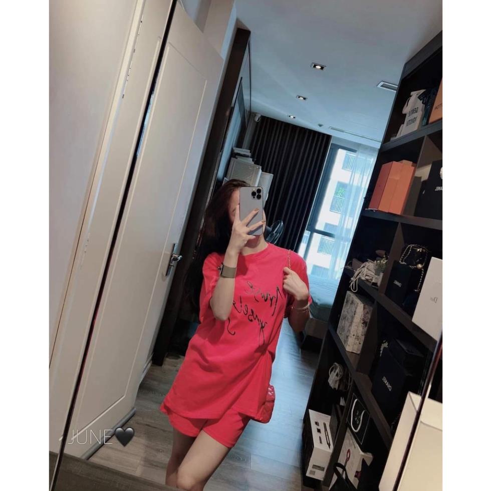 [ 𝐅𝐑𝐄𝐄 𝐒𝐇𝐈𝐏 ]   BỘ ĐÙI THỤNG COTTON CHỮ KÍ SIÊU HÓT ĐỒ BỘ NGẮN TAY