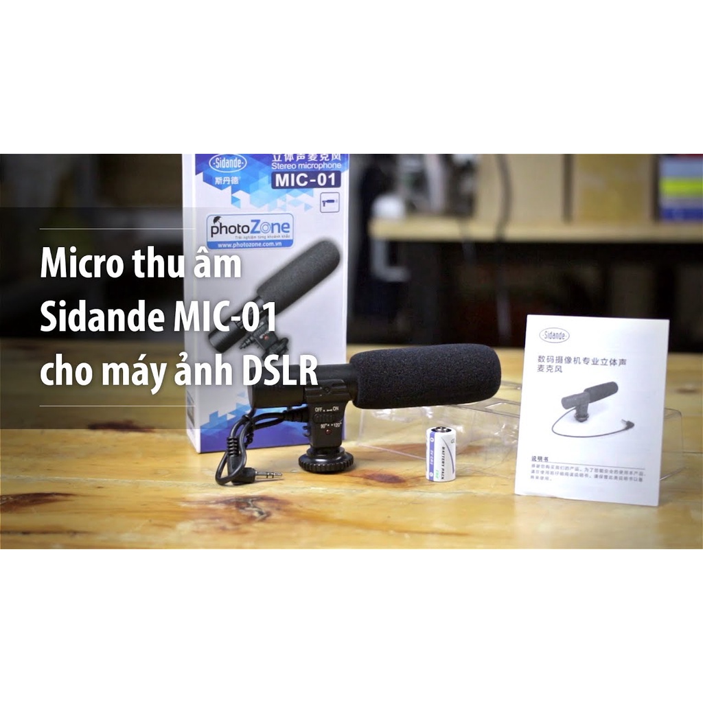 MICRO THU ÂM SIDANDE MIC01 CHO MÁY ẢNH