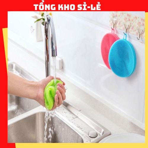 Miếng Rửa Chén Bát, Xoong Nồi Silicon Có Lỗ Treo 1610 tổng kho sỉ vp88