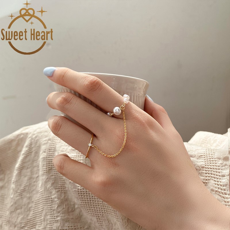 Nhẫn Vàng Đính Ngọc Trai Phong Cách Cổ Điển Cho Nữ