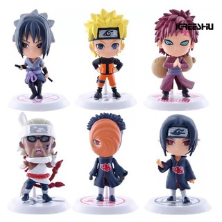 Set 6 mô hình các nhân vật trong naruto trang trí