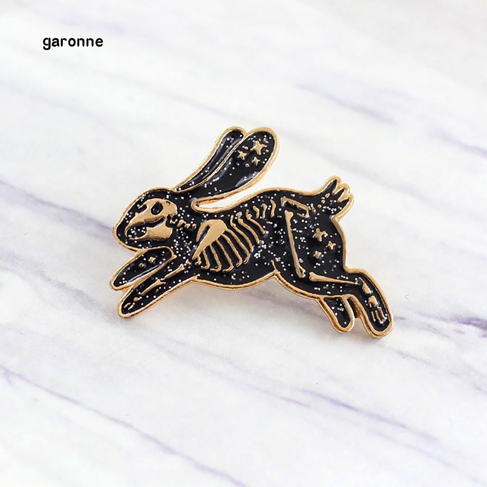 Ghim cài trang trí áo hình bộ xương thỏ độc đáo