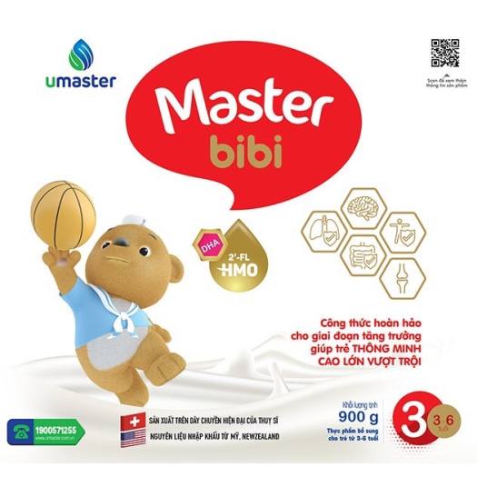 Sữa bột Umaster dành cho trẻ em từ 3-6 tuổi - Master Bibi số 3 - 400gr