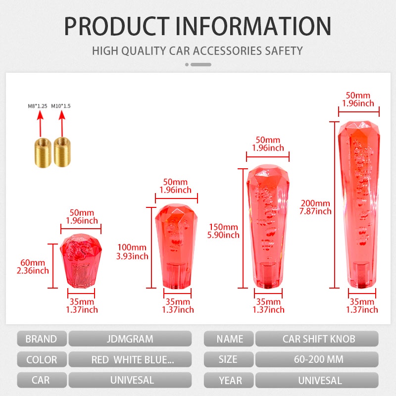 Pha lê Núm Gạt Cần Số Xe Hơi Pha lê Thể Thao thủ công Tự Động Thông Dụng nắp cần sang số ô tô 1chiếc 6/10/15/20cm tay nắm cần gạt số ô tô đầu cần số ô tô trang trí bảo vệ an phụ kiện nội thất ô tô