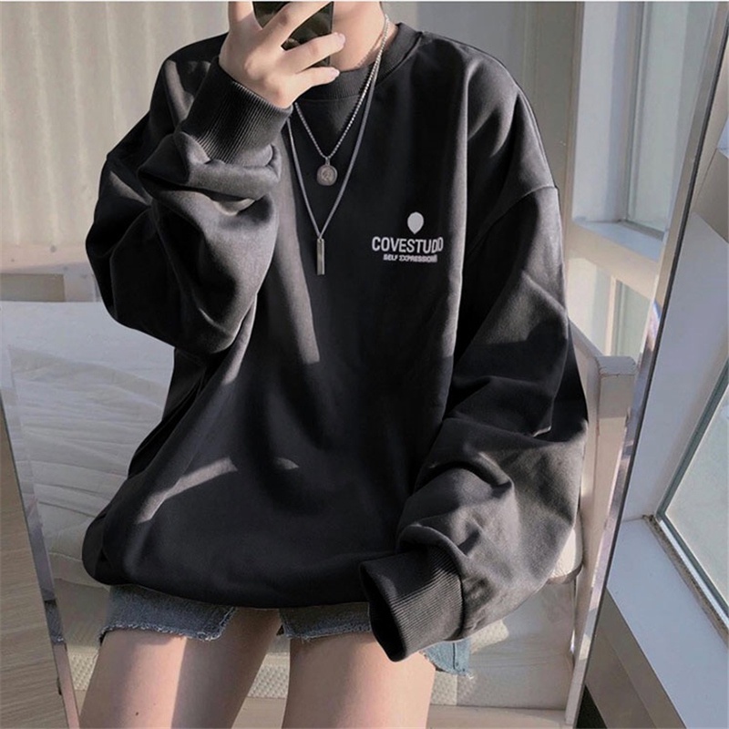 Áo Sweater Tay Dài Cổ Tròn Dáng Rộng Phong Cách Thời Trang Hàn Quốc Cho Nữ | BigBuy360 - bigbuy360.vn