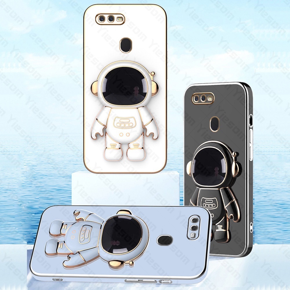 Ốp Điện Thoại Silicon Mềm Có Giá Đỡ Hình Phi Hành Gia Dành Cho OPPO F11 F11 Pro F9 F7 F5 F1S F17 F17 Pro