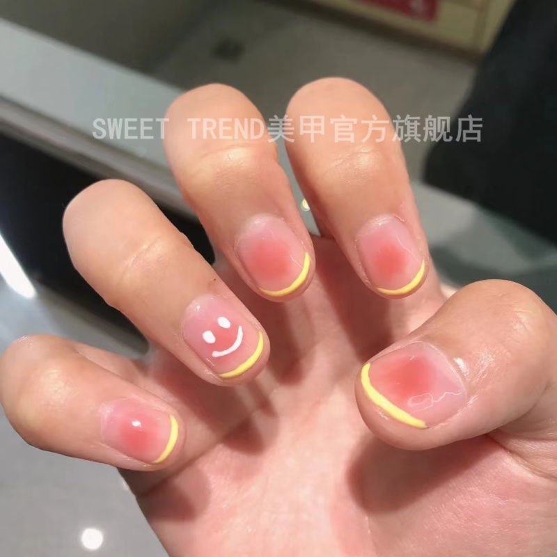 Sticker dán móng tay STZPRONAIL hình trái tim ngôi sao má hồng đỏ phong cách Pháp