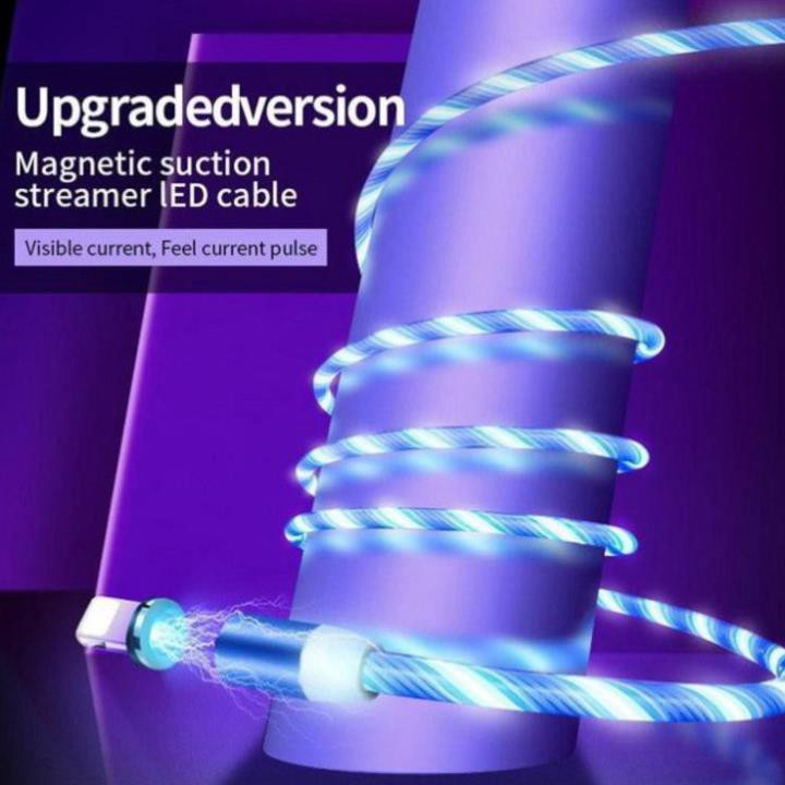 💥Mã giảm 15k💥Cáp sạc nam châm 3 đầu phát sáng theo dòng điện, sạc nhanh, tự ngắt khi sạc đầy 💥SIÊU HOT💥