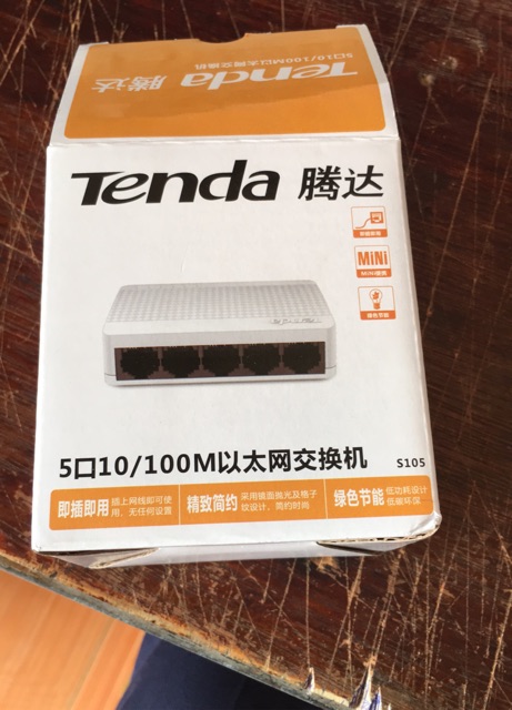 Switch 5 port bộ chia mạng 5 cổng tenda s105