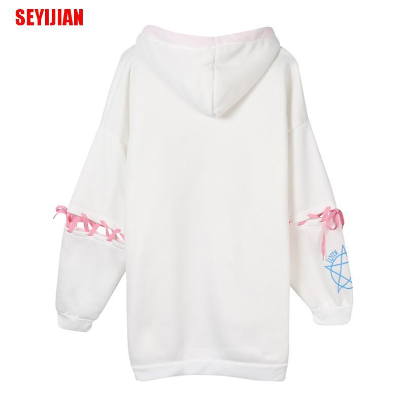 Áo Hoodie Chui Đầu In Họa Tiết Phong Cách Gothic Harajuku Cho Nữ