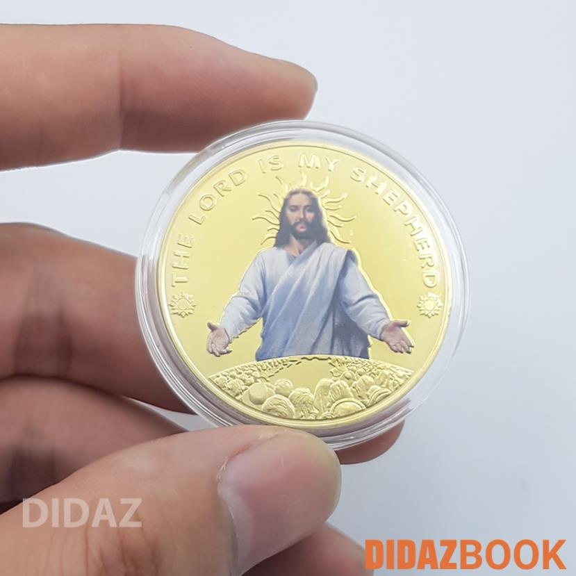 Đồng xu Chúa Jesus kỉ niệm, trưng bày, để ví, tặng người thân