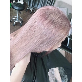  Thuốc nhuộm tóc màu nâu trà sữa   Hồng trà sữa có tẩy nền 8-9  