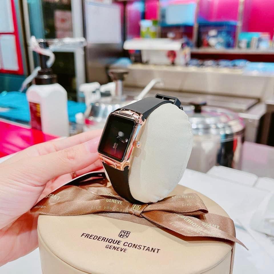 Đồng hồ nữ chính hãng GUOU 8086 đẹp, mặt vuông, dây silicone, đồng hồ đeo tay thời trang, chống nước, bảo hành 12 tháng