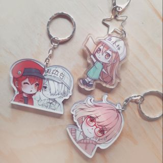 [CÓ SẴN - Hàng độc quyền] Móc khóa mica anime Hataraku Saibou/Mirai Kuriyama (Kyoukai no kanata)