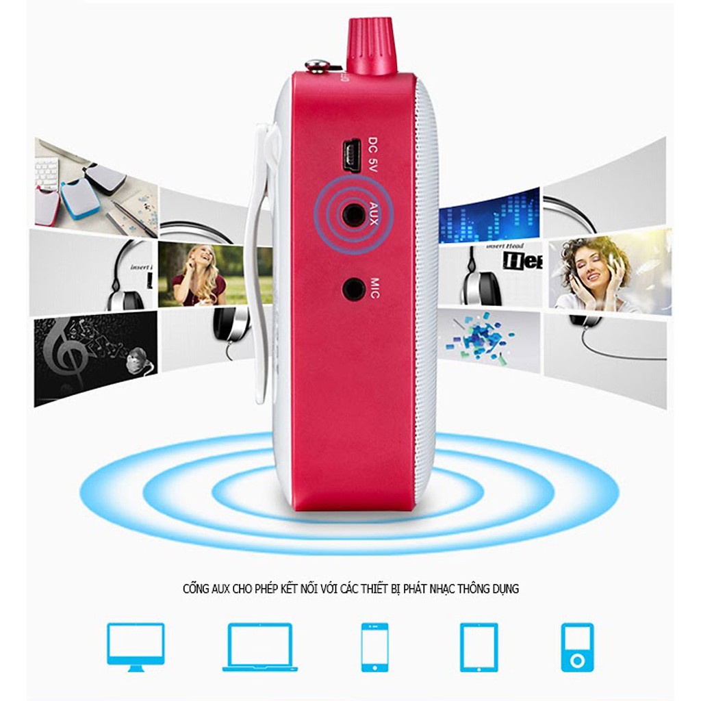 Máy trợ giảng không dây cho giáo viên, hướng dẫn viên | Shidu SD-M500 UHF