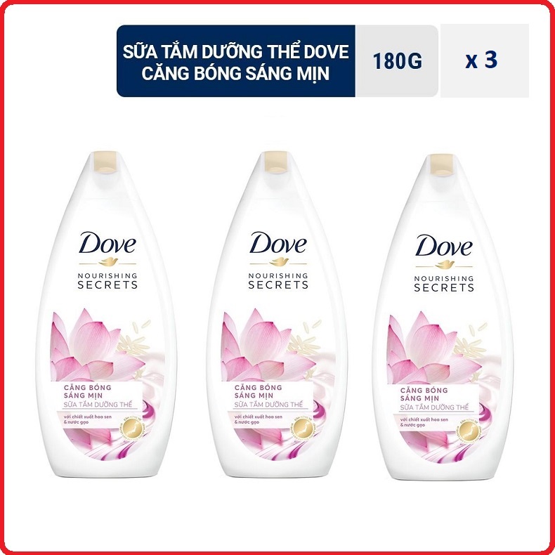 Combo 3 chai Sữa Tắm Dove 180g