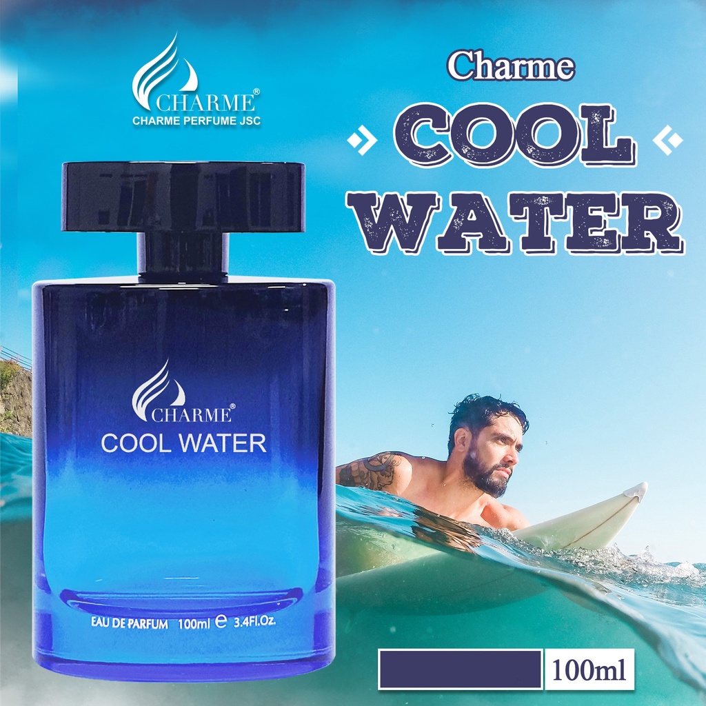 Nước hoa nam Charme Cool Water 100ml phóng khoáng nam tính sâu lắng tự tin