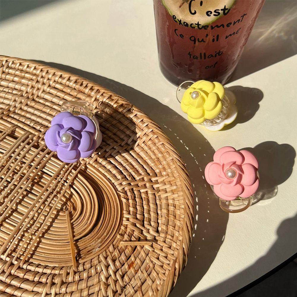 Kẹp Tóc Hoa Trà Màu Kẹo Ngọt Thời Trang Hàn Quốc WMES15H