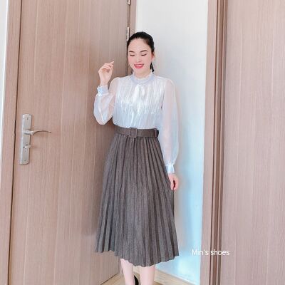 Min's Shoes - Chân Váy Nữ Cao Cấp Chất Dạ Nhũ Mềm Dáng Xoè CV69 | BigBuy360 - bigbuy360.vn