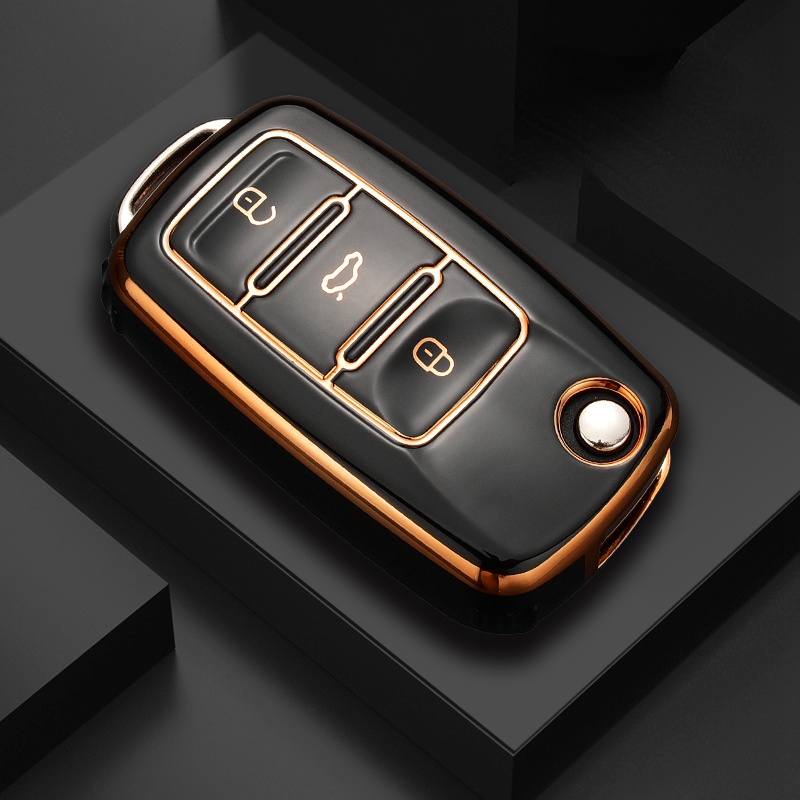 Vỏ Chìa Khóa Điều Khiển Từ Xa Bằng TPU Cho VW Volkswagen Polo Golf Tiguan Passat B5 B6 B7 Golf 4 5 6 MK6 Beetle Caddy T5 Up Eos Tiguan Jetta Lavida Skoda Octavia A5 MK Jetta Skoda Kodiaq Super