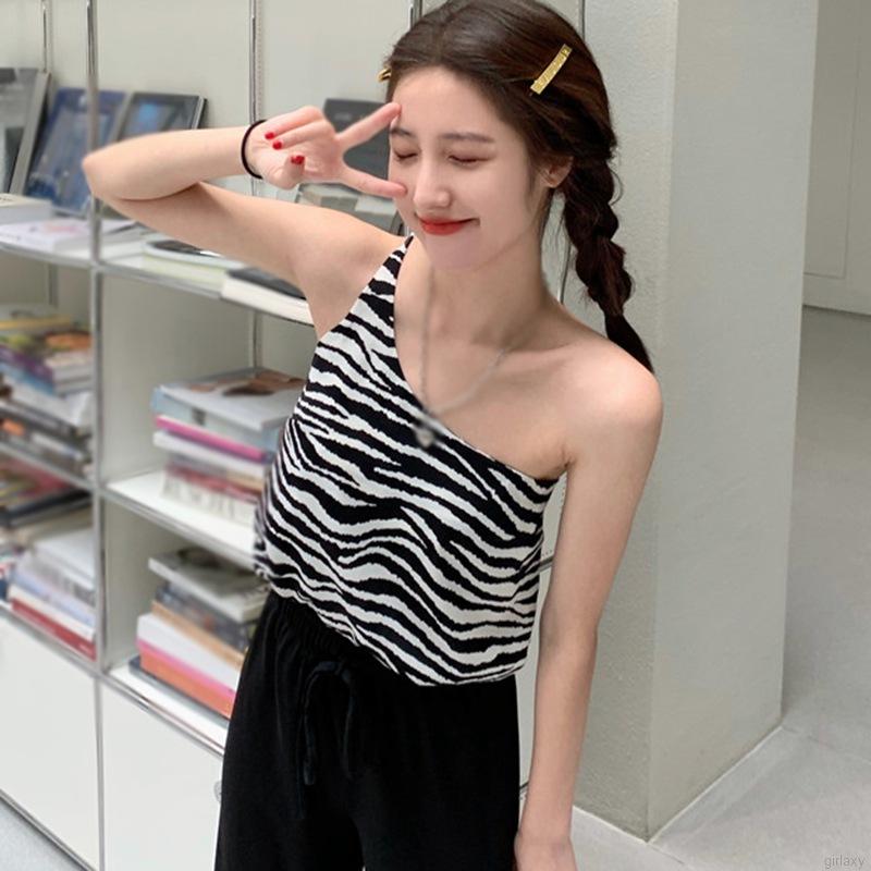 Set áo ngắn họa tiết sọc ngựa vằn kèm áo khoác ngoài tay dài thời trang nữ