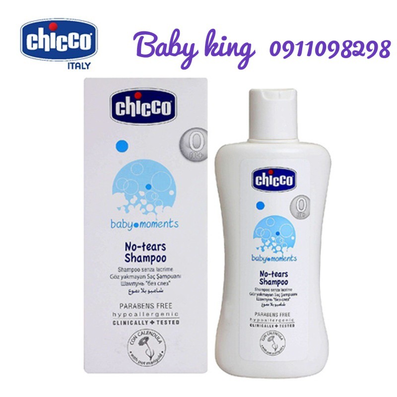 [Chính hãng] Sữa Tắm Và Gội Dưỡng Ẩm Chống Rôm Sẩy Chicco Chiết Xuất Hoa Cúc 200ml