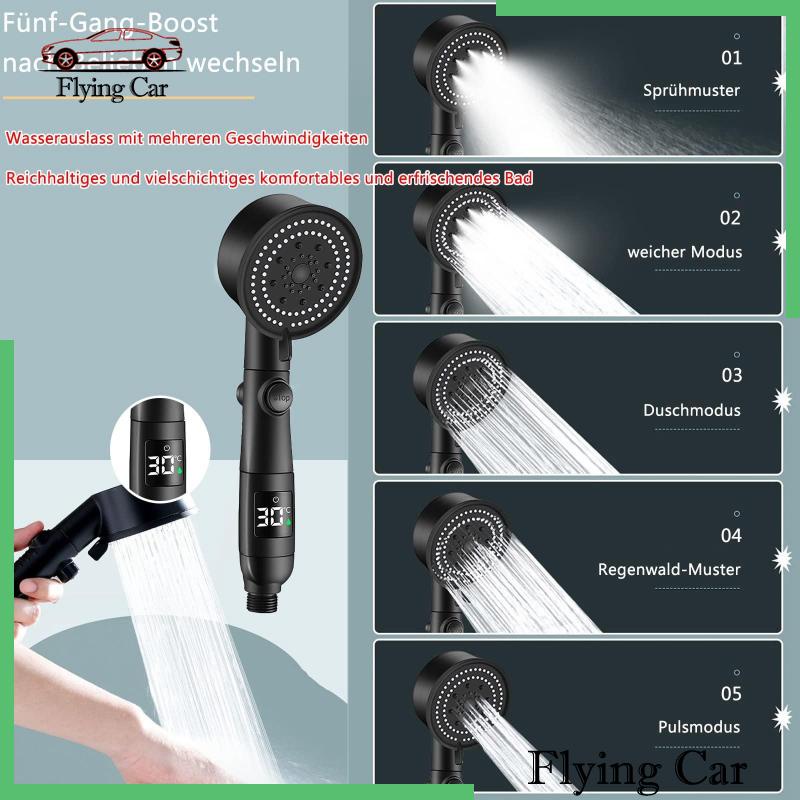 [Lzdjfmy2] Đầu Vòi Hoa Sen Kỹ Thuật Số Hiển Thị Nhiệt Độ Có Công Tắc Bật / T
