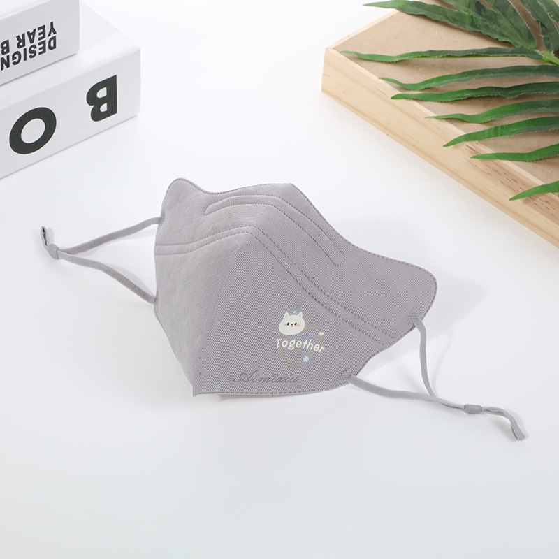 Khẩu Trang cotton Tinh Khiết 3 Lớp Chống Bụi Họa Tiết Hoạt Hình Có Thể Giặt Và Tái Sử Dụng Cho Bé 3-12 Tuổi