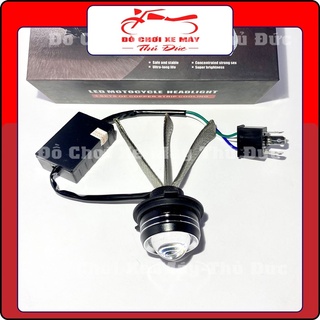 Đèn pha led bi cầu 2 màu cos vàng pha trắng mới nhất 2021