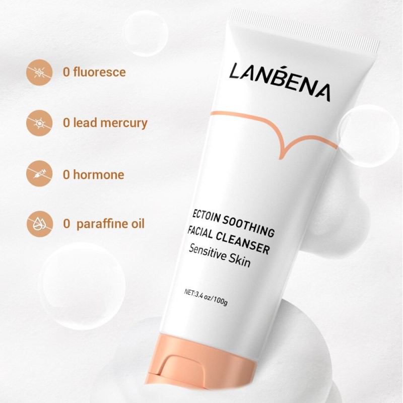 Sữa rửa mặt Lanbena chứa Ectoin chống dị ứng làm sạch sâu và dưỡng ẩm có thể sử dụng cho da nhạy cảm 100g