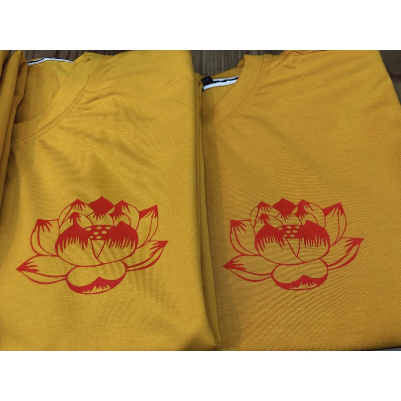 LOGO in ủi áo trực tiếp hình hoa sen