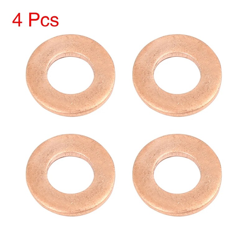 4Pcs Fuel Injector Seal Copper Washer for ford Transit MK7 2.2 2.4 3.2 2006