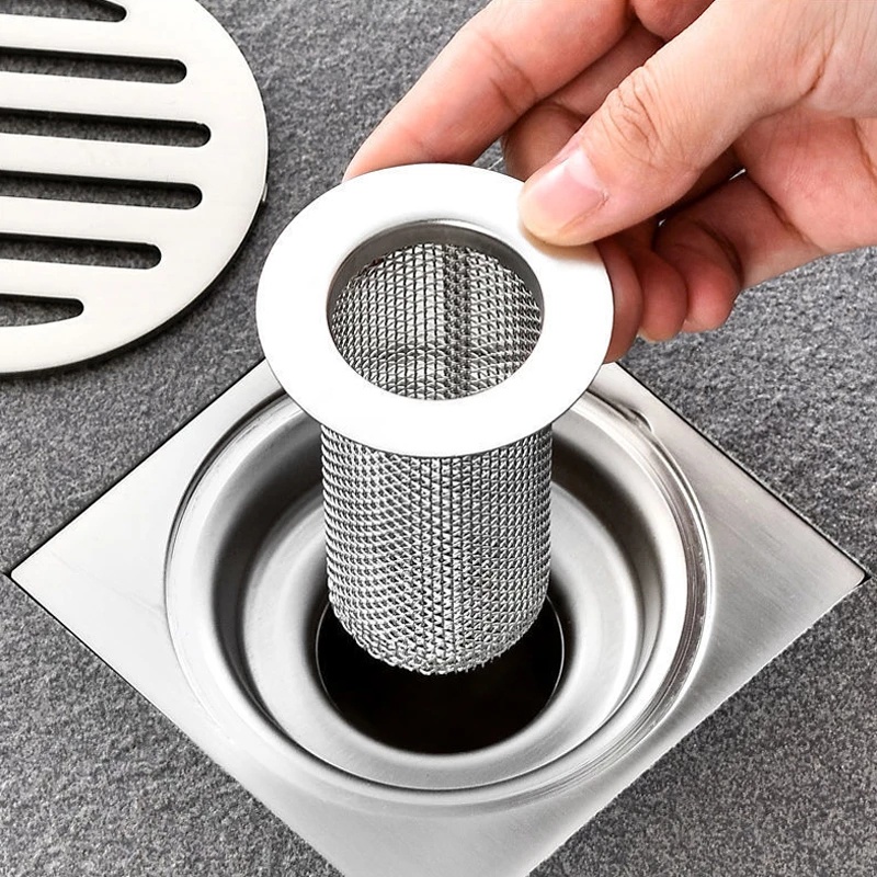 Lưới Lọc Rác Đa Năng Bằng Thép Không Gỉ Chống Tắc Nghẽn Ống Thoát Nước Cho Bồn Rửa Nhà Bếp/Phòng Tắm