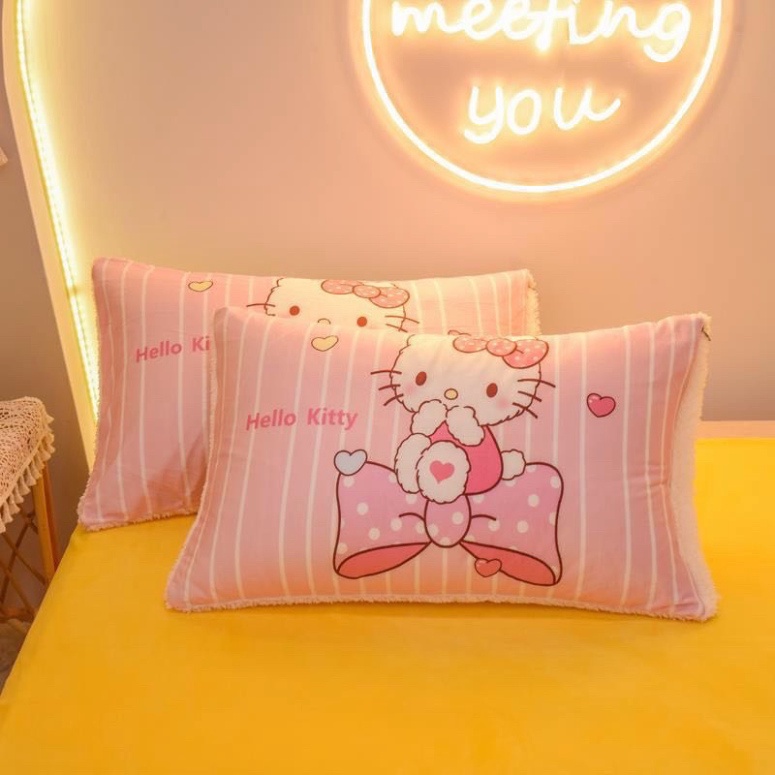 Gối Đầu, Gối Nằm Lông Cừu Cho Bé, Chất Liệu Mặt Trên Là Tuyết Siêu Mềm Mịn Kèm Lõi, kích Thước 30x50cm Giá rẻ