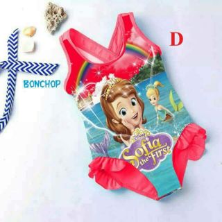 Đổ bơi cho bé gái. Size 32-33kg. Vải thun silk chuyên may cho đồ bơi co giản thoải mái. Vải bao đẹp hàng đặt may.......