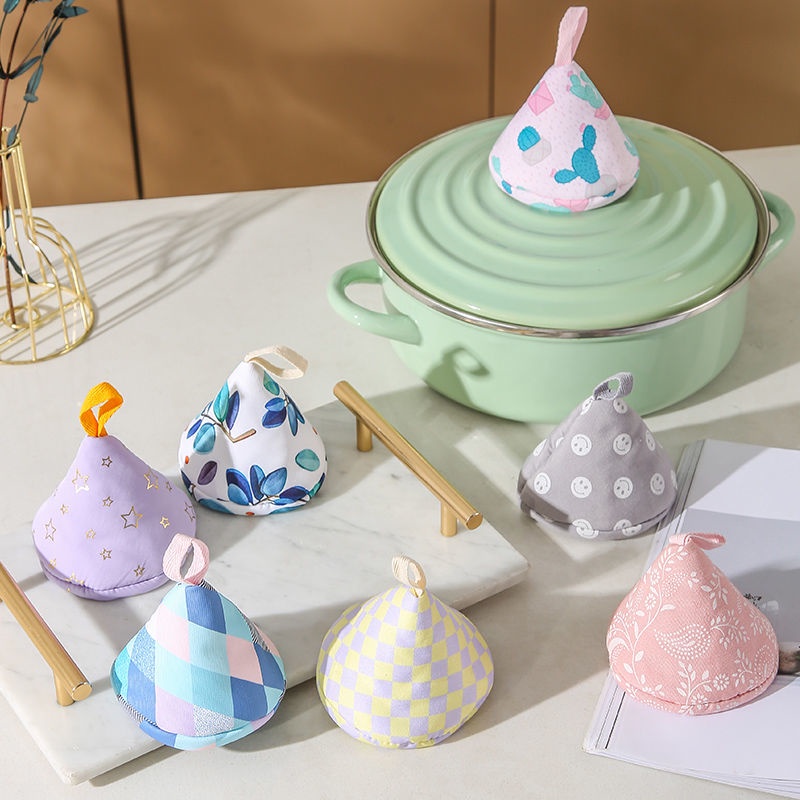 Tay Cầm Nắp Nồi Cách Nhiệt Chống Bỏng Hình Tam Giác Dễ Thương