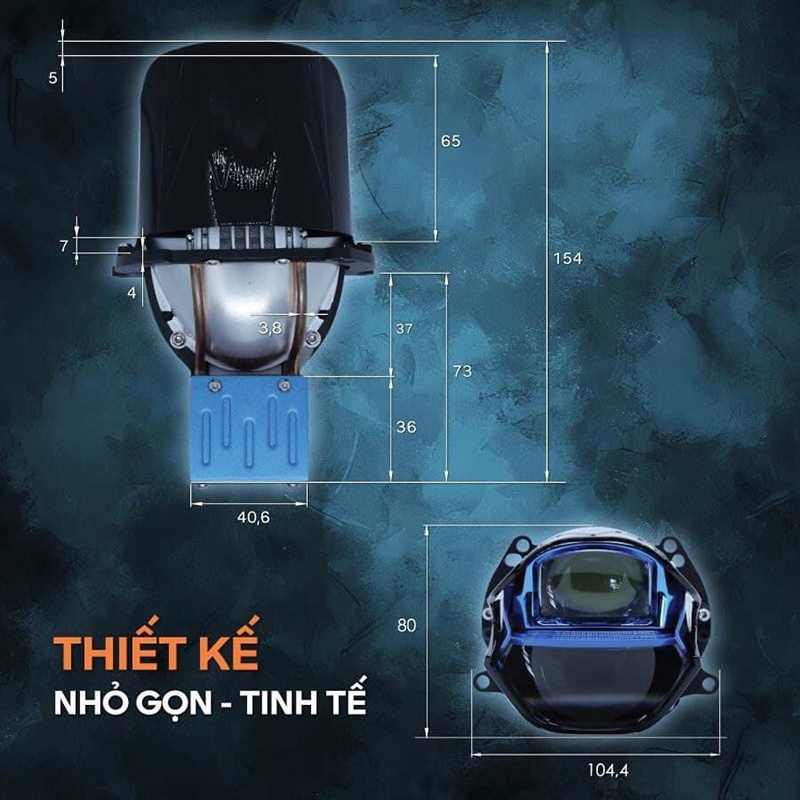 ĐÈN BI LASER MEGALODON SIÊU PHA AOZOOM CHÍNH HÃNG, BẢO HÀNH 3 NĂM