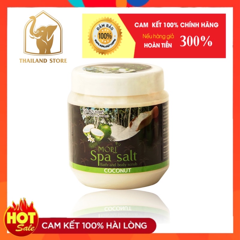 Muối Tắm Tẩy Tế Bào Chết Mori Spa Salt Bath[CHÍNH HÃNG] hương dừa &amp; Body Scrub 700g