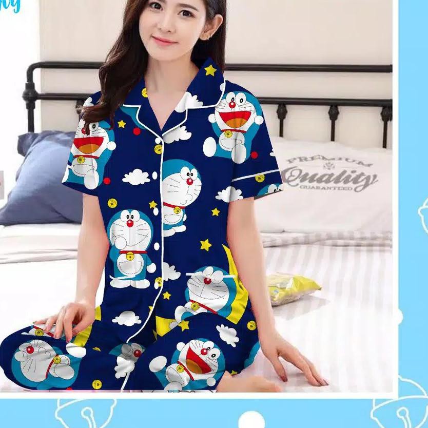 Áo Thun Cotton Họa Tiết Doraemon Ngôi Sao 2w Phong Cách Nhật Bản