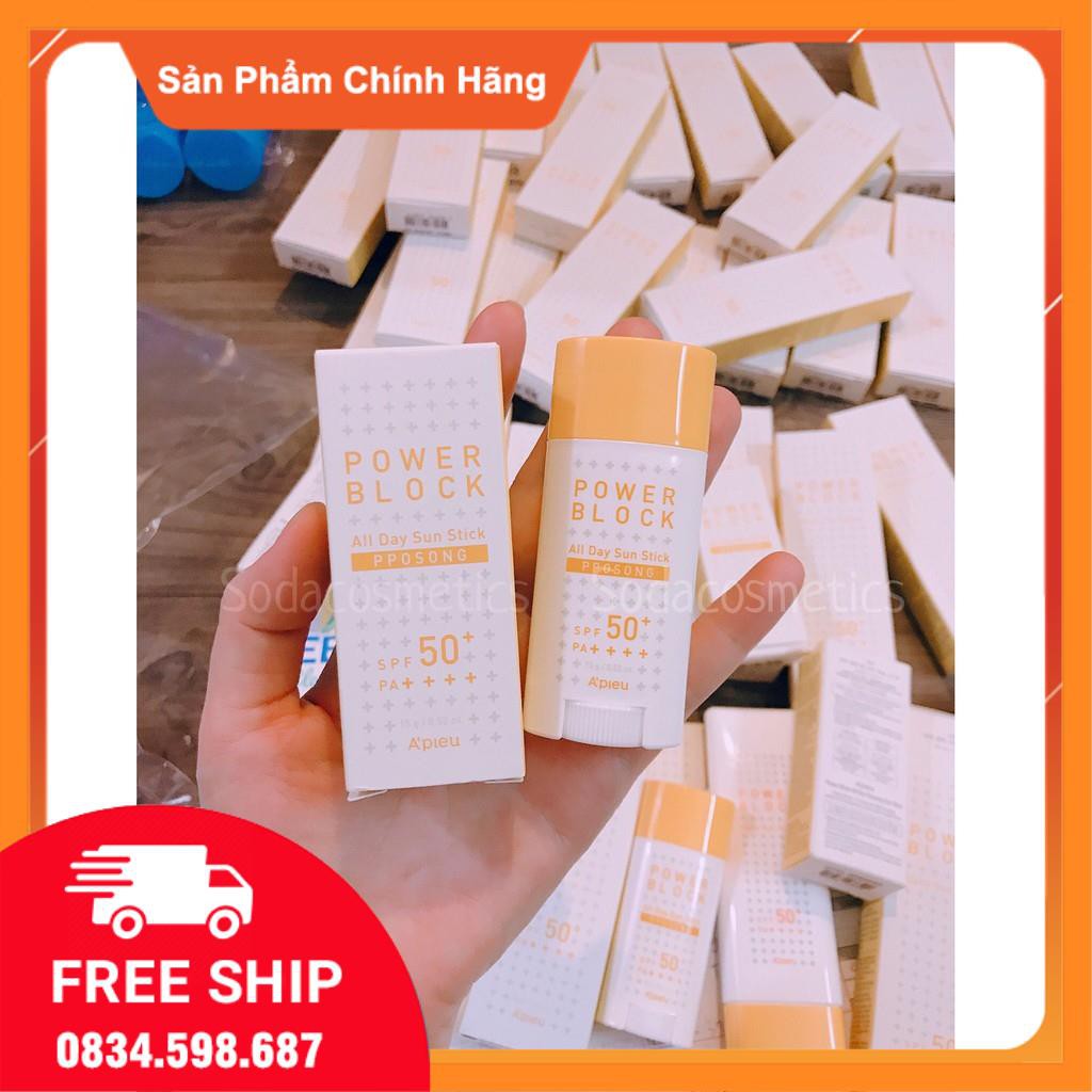 [HÀNG CHÍNH HÃNG] THỎI CHỐNG NẮNG APIEU POWER BLOCK ALL DAY SUN STICK SPF50+ PA++++