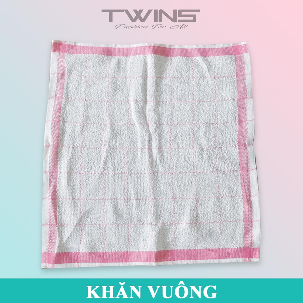 Khăn lau cotton cao cấp đa năng hình vuông thấm hút nước tốt bền màu không xù lông (shop giao màu ngẫu nhiên)