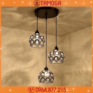 Bộ 3 đèn thả trần trang trí Pha lê cao cấp chao 200mm TAMOGA DT 6816/3
