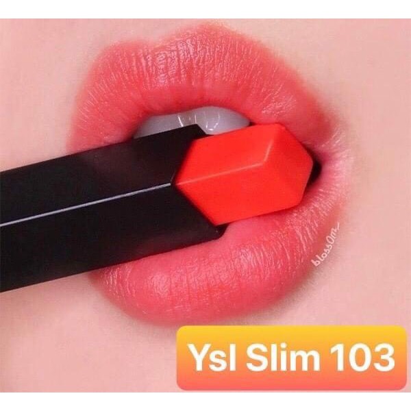 SON THỎI YSL ROUGE PUR COUTURE THE SLIM SHEER MATTE MÀU 103 CAM SAN HÔ