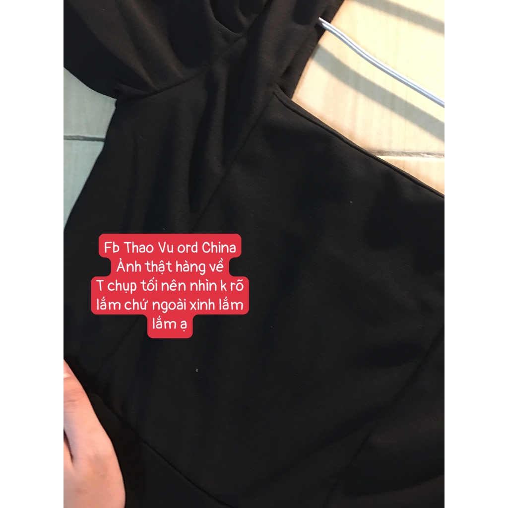 Váy Cổ Vuông Tay Dài Trơn ⚡️ẢNH THẬT⚡️ Đầm Cotton Chất Đẹp Dáng Xòe Cực Chảnh