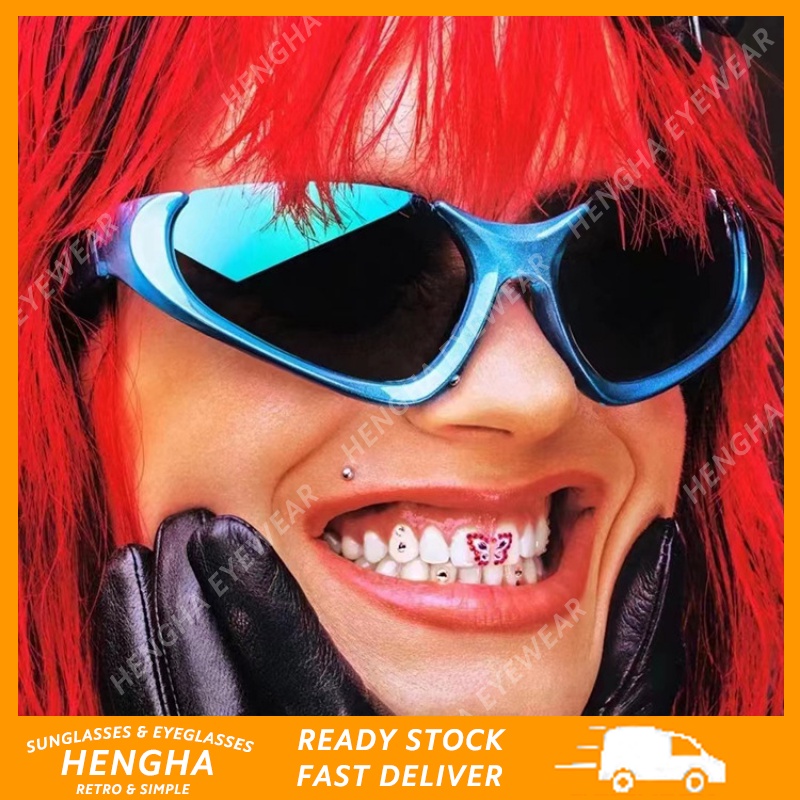 Kính Mát Mắt Mèo Nửa Gọng Nhiều Màu Sắc Phong Cách Phương Tây Thời Trang Cho Nữ